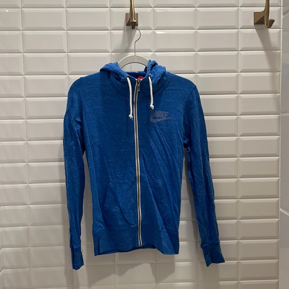 Nike blue zip up jacket size small